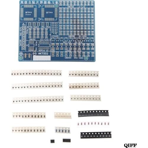 Drop Ship&Wholesale SMT Components SMD Soldering Practice Board Plate DIY Kit Diode Resistor For Beginners APR29