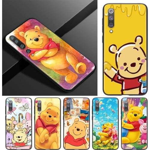 Winnie the Pooh For Xiaomi Mi 11i 11 10T 10 9T 9 A3 8 Lite CC9 SE Note10 Lite Ultra Pro Black Soft Phone Case
