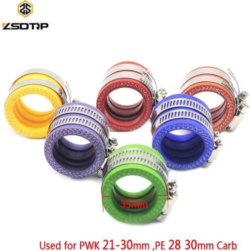ZSDTRP Motorcycle Pit Dirt Bike Carburetor Rubber Adapter Inlet Intake Pipe For MIKUNI VM24 OKO KOSO KEIHIN PE28 28mm 30mm