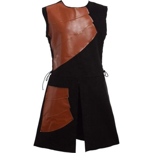 Adult Men Medieval Costume Archer Larp Knights Warrior Black Armor Armour Roman Tunic Halloween Cosplay