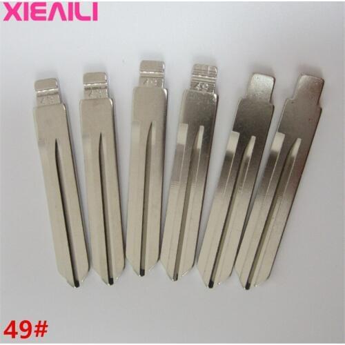 XIEAILI 20Pcs/lot 49# Metal Blank Uncut Flip KD Remote Key Blade For Nissan S203