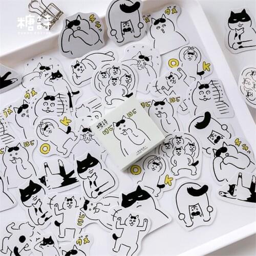 Fun Cat Mini Paper Sticker Diary Sticker DIY Calendar Label Stickers Album CraftS Stationery Stickers Children Gift Seal Sticker