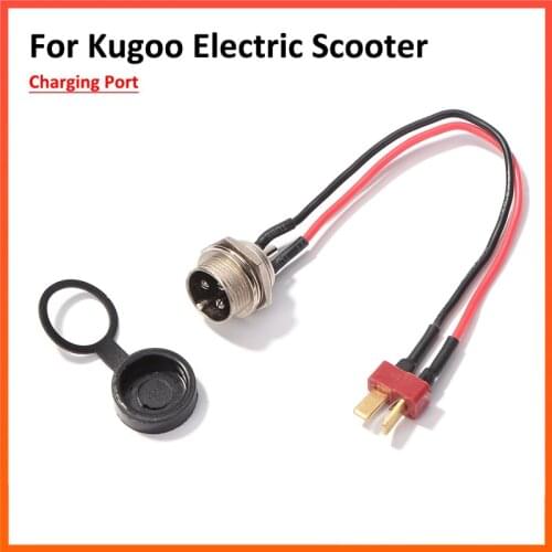 Electric Scooter Parts Power Charger T-head Charging Port Plug for KUGOO M4 PRO Replacement Accessories