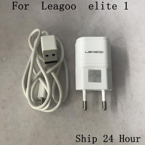 Used Travel Charger + USB Cable USB Line Replacement For LEAGOO Elite 1 MTK6753 Octa Core 5.0"FHD 1920x1080