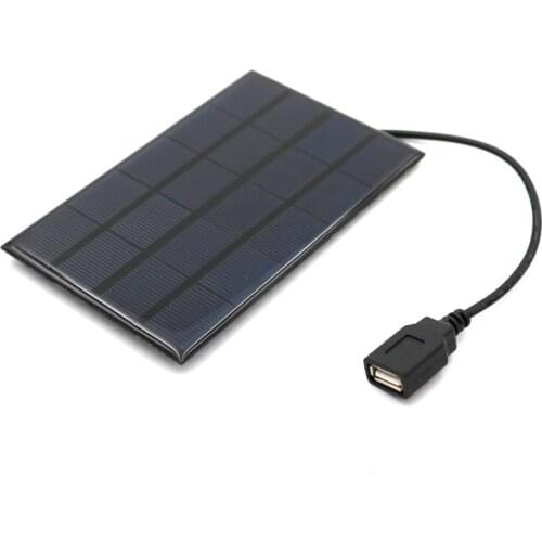 5V Solar Panel Charger 2W 2.5W 4.5W USB Output Battery Charger Voltage Regulator Mobile Phone Power Bank DC 5.5*2.1 Solar Cell