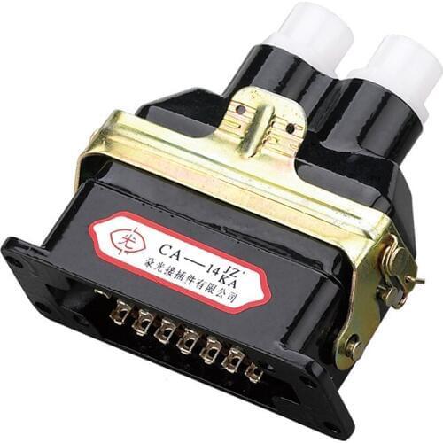 1PCS Aviation Connector AC 400V 6A 14 Contact Pin Electronical Connection Flange