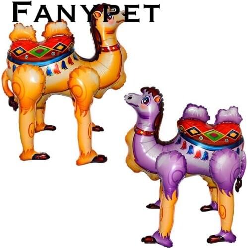 1pcs cute 4D Camel Rabbit balloons Assemble walking animal balloons for birthday party decorations kids Rabbit toys foil globos