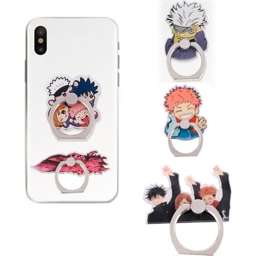 1 Pcs New Anime Jujutsu Kaisen Mobile Phone Ring Holder Stand Acrylic 360 Rotating Phone Holder Universal Bracket Figure Toys