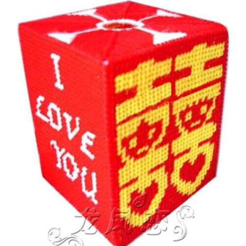 12x12x14cm Hi Box Paper Drawing storage tissue box embroidery kit DIY handmade craft set Crocheting knitting needlework supplies