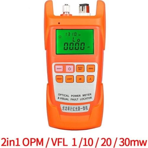 2In1 AUA-9A FTTH Fiber Optical Power Meter -70 + 10dBm and 5km 1mW Visual Fault Locator Fiber optic test pen