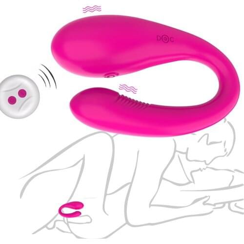 Wireless Vibrators For Couples Remote Control Double Vibrator Wearable U Shape Dildo G Spot Stimulator Sex Toys For Woman