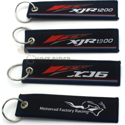 NEW Motorcycle Keyring For Yamaha XJ6 XJR1200 XJR1300 Embroidery Key Holder Chain Collection Keychain