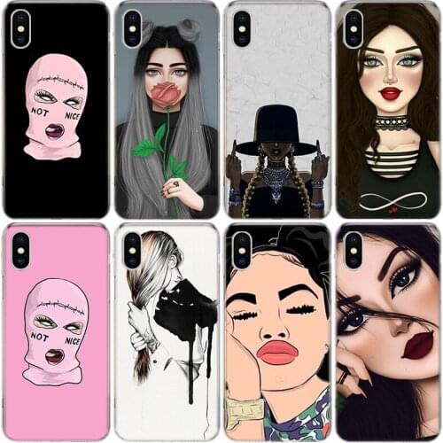 Cool Bad Girl Phone Case For iphone 12 Mini 11 Pro XS MAX SE2020 8 7 6 6S Plus X 5 5S SE XR Cover Shell Coque