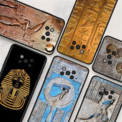 Funda Capa For Xiaomi Poco X3 NFC M3 Pro 5G F1 F3 Case X3Pro Phone Shell Back Cover Egypt Nefertiti Anubis Ankh TPU Soft Coque