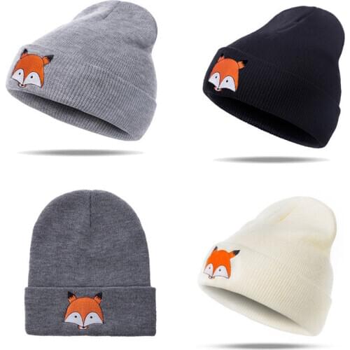 Baby Hat Winter Newborn Infant Toddler Kids Girl&Boy Hats Infant Soft Warm Crochet Knit Hat Fox Beanie Cap 4 Colors