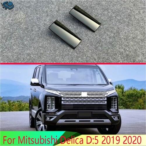 For Mitsubishi Delica D:5 2019 2020 Car Accessories Piano Black Car handle die middle door handle handrail guard decoration