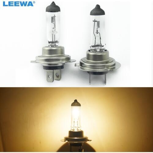LEEWA 50pcs Warm White Auto H7 DC24V 70W/100W Halogen Bulb Truck Bus Headlight Foglight Driving Lamp 3000K #CA4333