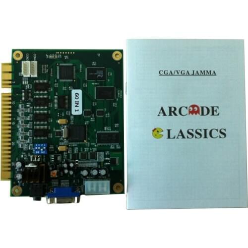 Classic 60 In 1 Vertical Multi Arcade Game JAMMA Board CGA VGA Output MAME games boards most popular classic arcade MAME games