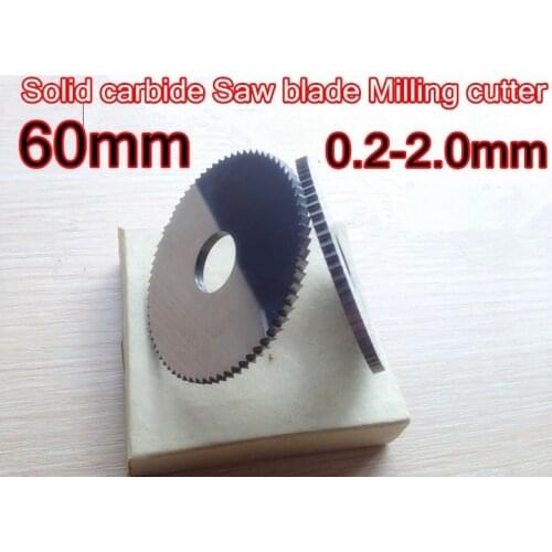 60*0.2mm-2.0mm thickness 16mm Inner 72T 1pcs Solid carbide Saw blade Milling cutter Processing stainless steel, etc
