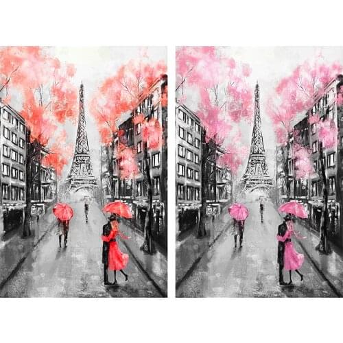London Tower Lovers Street Diamond Painting Round Full Drill Scenic Portrait Nouveaute DIY Mosaic Embroidery 5D Cross Stitch