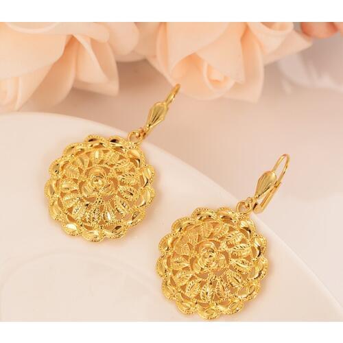 Lovely fashion gold pendant earrings woman/girl/lover, love trendy fashion jewelry wedding party children best gift for children