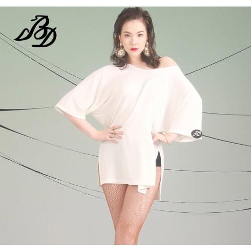 Harness Fashion Latin Dance Skirt Loose Sexy Backless Skirt Dress Dancer Costume Practice Clothes Suit Short Skirt Sexy Club Out