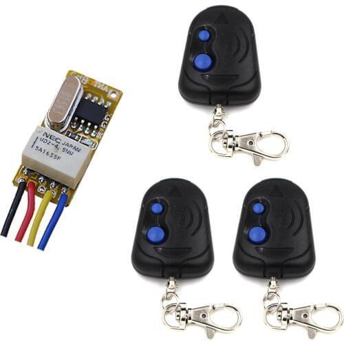 Latest Access Control System 3.7V 4.5V6V 7.4V 9V 12V Electromagnetic Lock Remote Control Switch Wireless Door Open Close 315/433