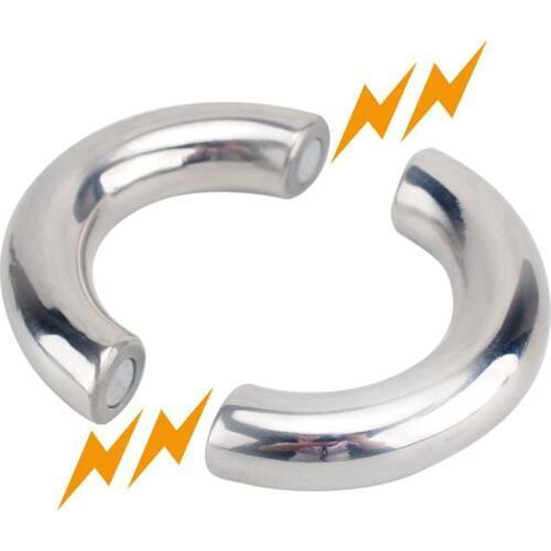 Stainless Steel Scrotum Pendant Magnetic Cock Ring Sex Toys For Men Testicles Bondage Delay Ejaculation Penis Ring Ballstretcher