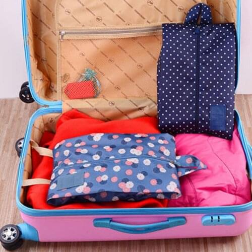Printing Portable Waterproof Travel Shoes Underwear Storage Bag Pouch Holder Business Trip Dustproof Comestic Supply Storage Bag