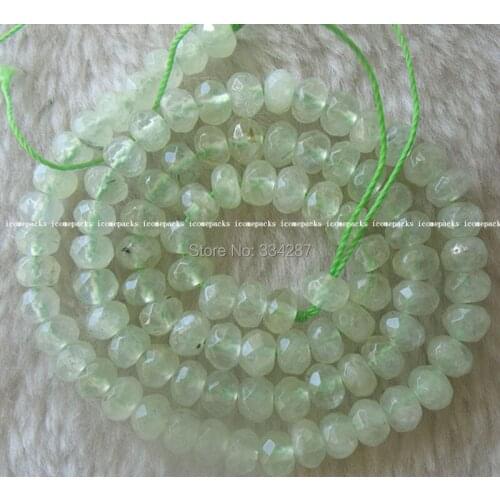 AMAZING! gem roundel faceted 6*4mm 15" nature