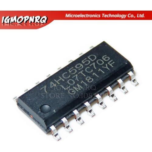 100pcs 74HC595D 74HC595 SOP-16 Counter Shift Registers 8bit Shiftr new original