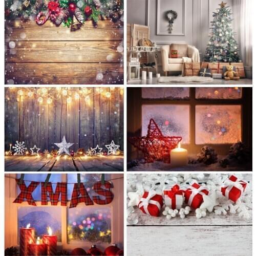 SHENGYONGBAO Vinyl Custom Christmas Day Photography Backdrops Prop Christmas Tree Festival Photo Studio Background XT20924SD-11