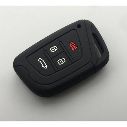 Silicone Rubber key fob Protect skin cover case hood for JAC iEVS4 iEVA50 iEVA6 4 button Remote key
