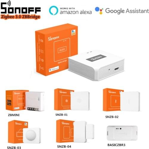 SONOFF Zigbee ZBBridge Mini ZBMINI / Wireless Switch / Temperature Humidity / Motion / Door Sensor for Alexa Google Home