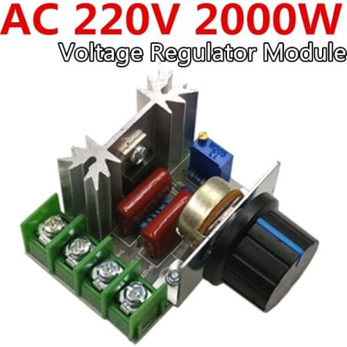 AC 220V 2000W SCR Voltage Regulator Dimming Dimmers Motor Speed Controller Thermostat Electronic Voltage Regulator Module