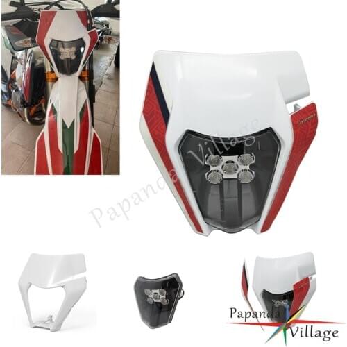 Dual Sport Enduro MX Supermoto LED Headlight Head Lamp For 150 200 250 300 350 450 500 EXC EXC-F XCW XC-W Tpi XCF-W Six Days