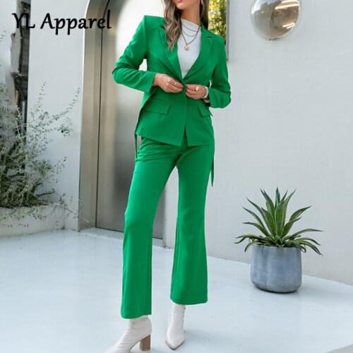 Женские модные брючные костюмы TiLeewon China At AliExpress