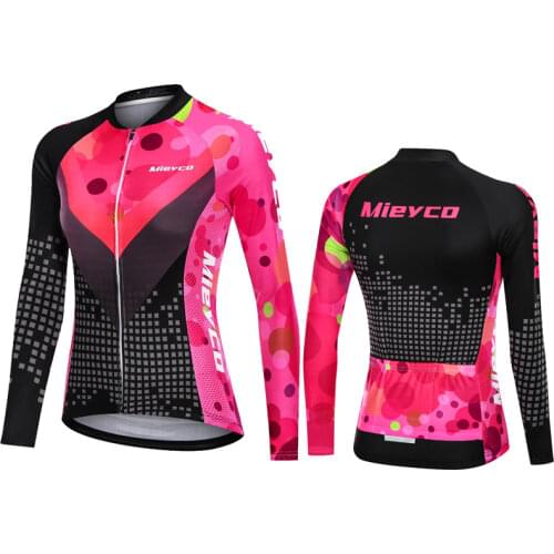 Mieyco Cycling Jersey Long Sleeve Breathable Bike Clothing Sports Top Outdoor Wear Roupa De Ciclismo Feminina MTB Bicycle Shirts