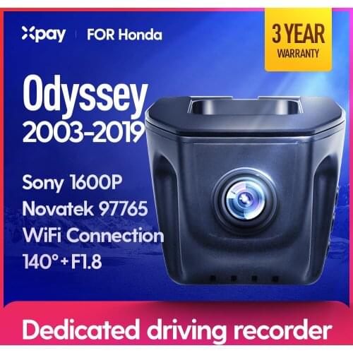 XPAY Video Recorder DVR X1 Pro is suitable for Honda Odyssey 2003 2003 2005 2006 2007 2008 2009 2010 2011 2012 2013 2014 2015 2016 2017 2018 front and rear dual recording driving recorder HD camera 1600P Night Vision