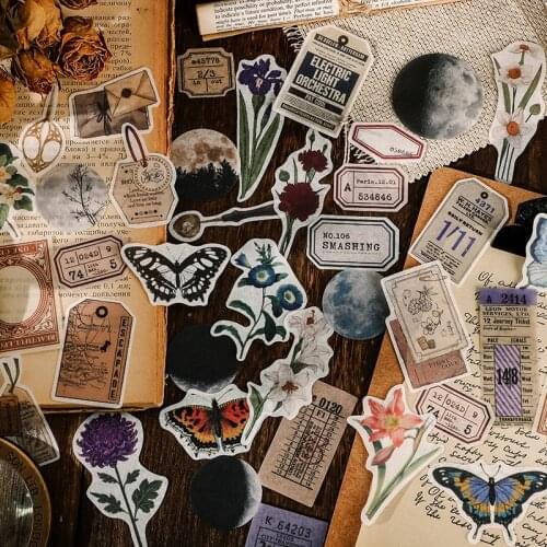 Vintage Time Messenger Stickers DIY Scrapbook Base Collage Mobile Computer Diary Happy Planner Gift Sealing Decoration Sticker