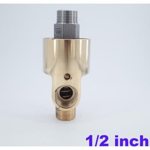 GOGO Two-way Left/Right-hand thread rotary joint hot cold water 120C 50C rotating connector 1/2-1/8 inch brass swivel fitting