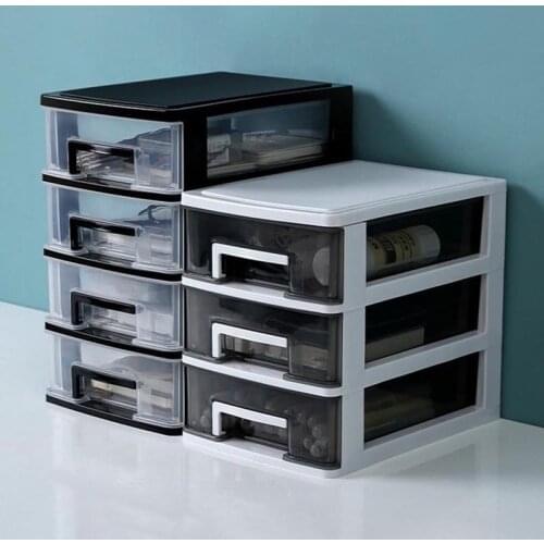 5 Layer Drawer Desk Storage Box Transparent Desktop Cosmetics Storage Box Mini Sundries Organizer Holder Home Office Storage Box