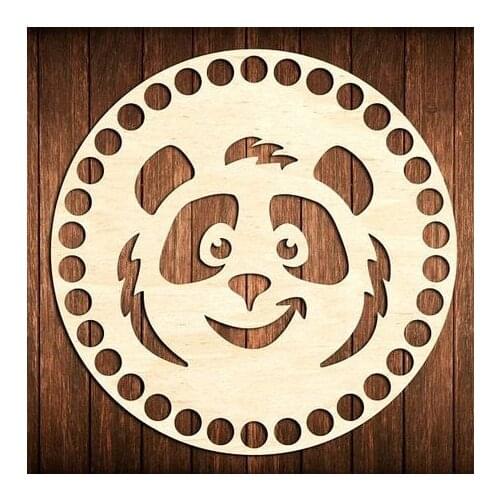 10pcs Lovely Bear Wood Crochet Basket Bottom Base For Woollen