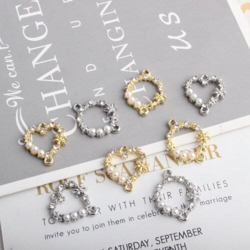 10pcs Personality Double hanging Gold Silver Love Charm fit Bracelet Necklace pendant for Women DIY jewelry Accessories Making