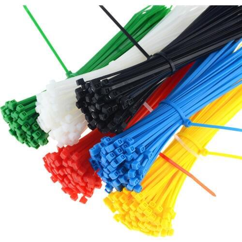 100PCS/Pack Cable Tie 3*150 Self-Locking Plastic Seal Colorful Nylon Tie Wire Cable Zip 3x150mm Width 2.5MM Length 15CM