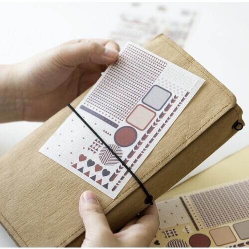 3PCS Cute New British Style Children Stationery Stickers For DIY Albums Scrapbooking Diary Decoration Cartoon Depicting