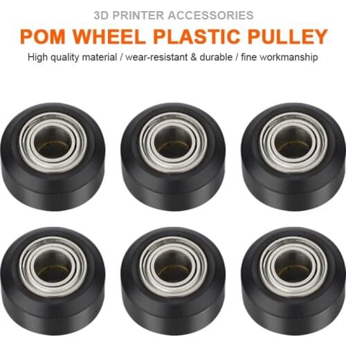 5Pcs CNC Openbuilds Plastic POM Wheel with MR105zz Idler Pulley Gear Passive Round Pulley Perlin Wheel for Ender 3 CR10