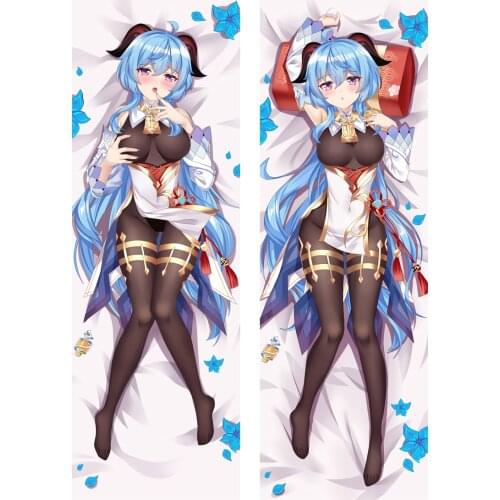 Anime Dakimakura Game Genshin Impact Ganyu Hugging Body Throw Cushion Pillow Cover Double-Sided Print Life-size Pillow Case