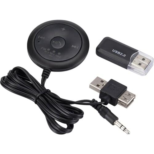 Car AUX-In Wireless Receiver Transmitter FM BT Transmitter Adapter With Mic For Car Stereo Audio