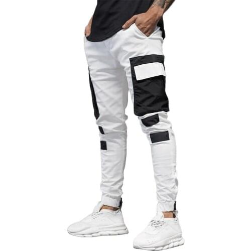 Multi Pockets Pants Mens Workwear Trousers For Autumn Fashion Patchwork Jogger Trousers Long Cargo Pants for Men Streetwear